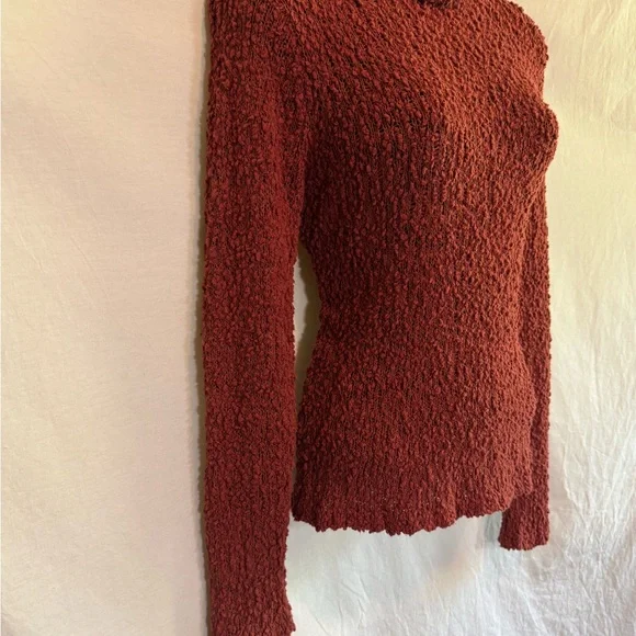B-97 David Brooks Rust Red Turtle neck Long Sleeve Pullover Sweater Size S - Picture 6 of 15